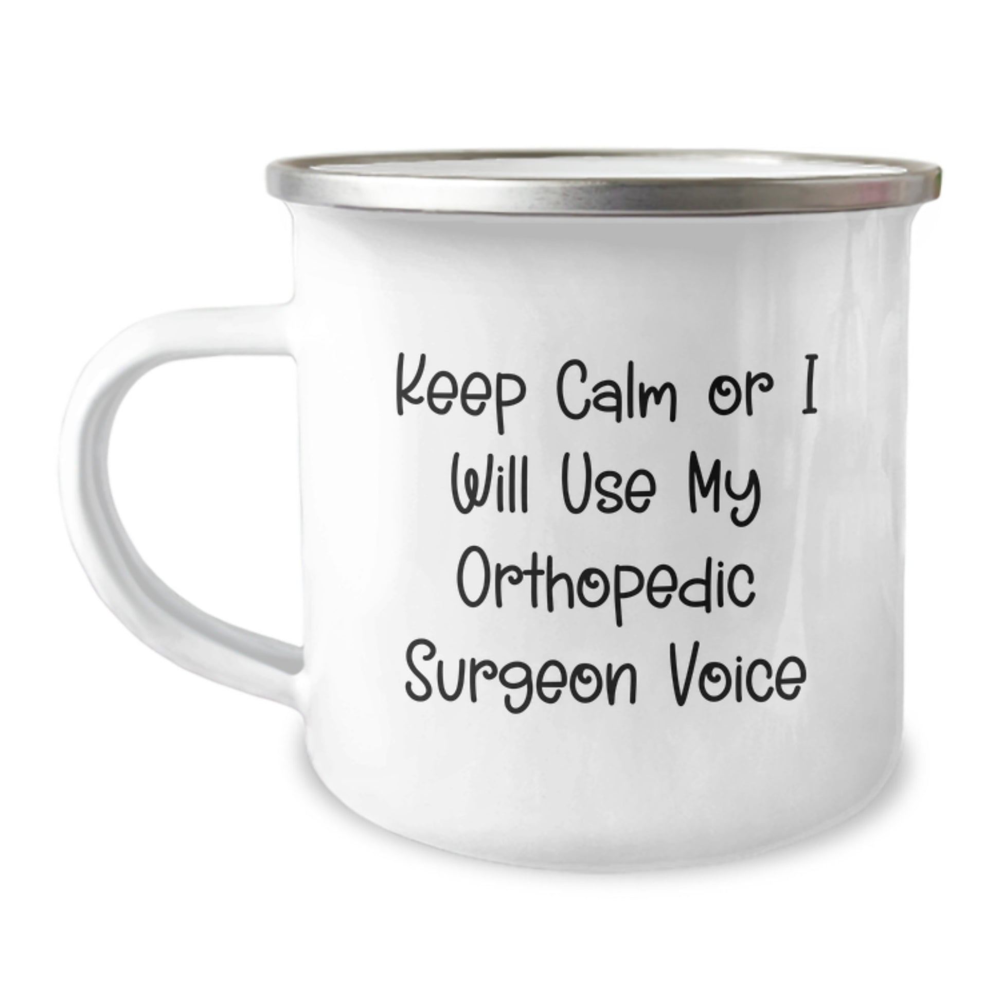 Funny Orthopedic Surgeon Gifts for Men from Friends - Keep Calm Or I Will Use My Orthopedic Surgeon Voice Camping Mug, Graduation Unique Gifts - Image 1