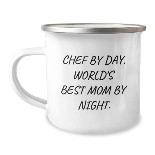 Funny Chef Gifts from Mom - World's Best Chef By Day, Unique Valentine's Gifts for Chefs - Image 1