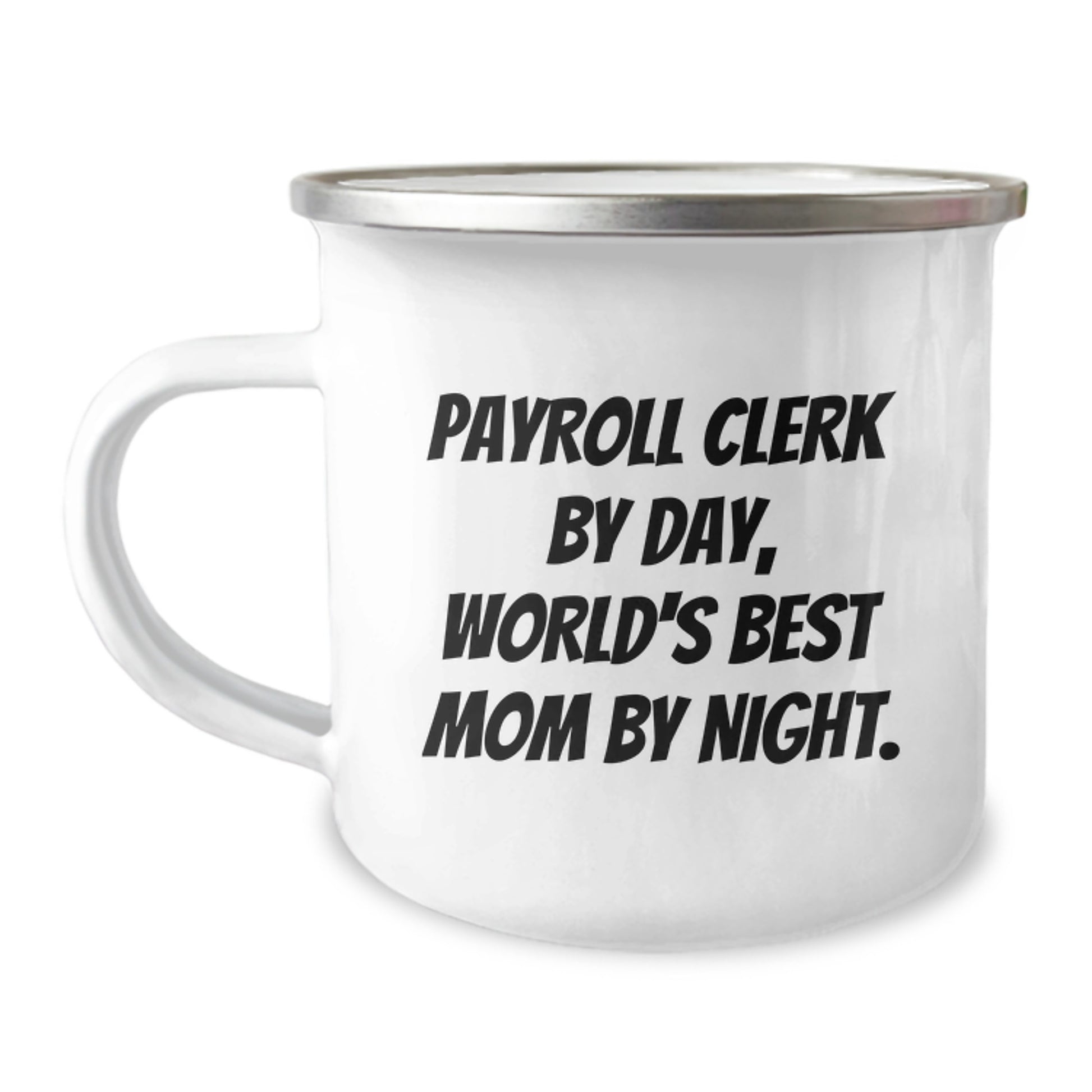 Funny Payroll Clerk Gifts from Friends - Payroll Clerk by Day, World's Best Mom by Night. Christmas Unique Mugs for Payroll Clerk - Image 1