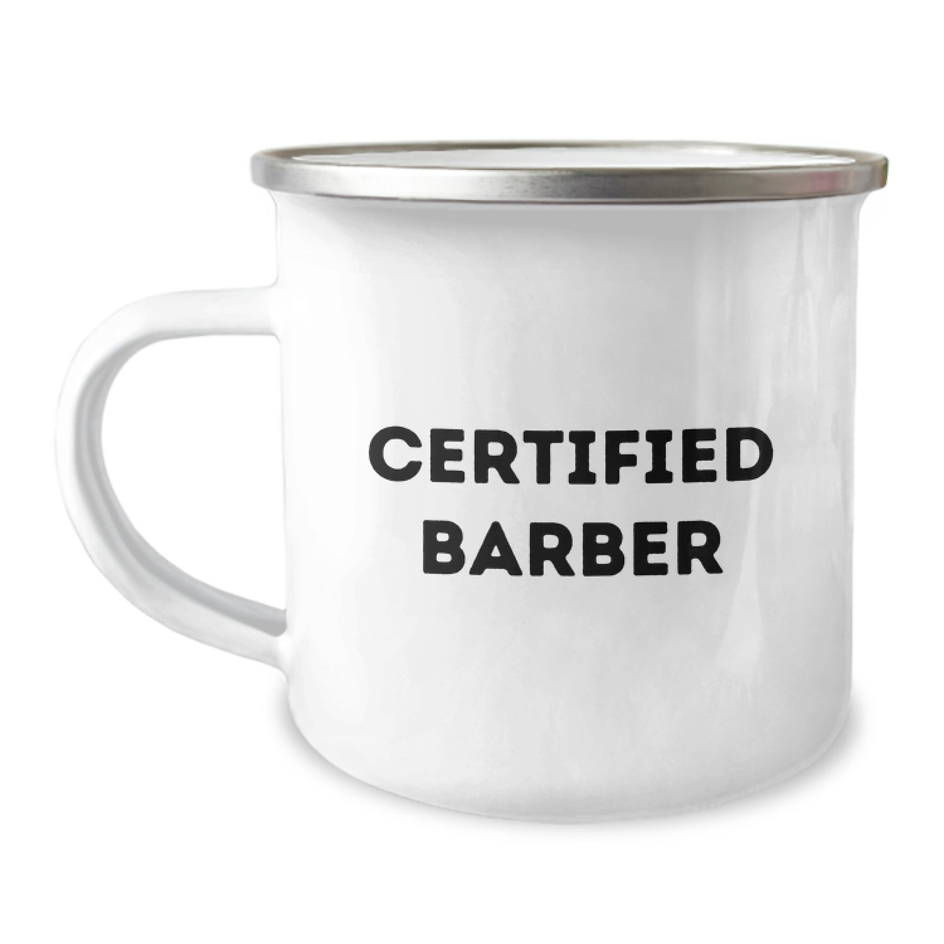 Funny Certified Barber Gifts from Men - Valentine's Unique Gifts for Barber Friends and Family - Funny Camping Mug - Image 1