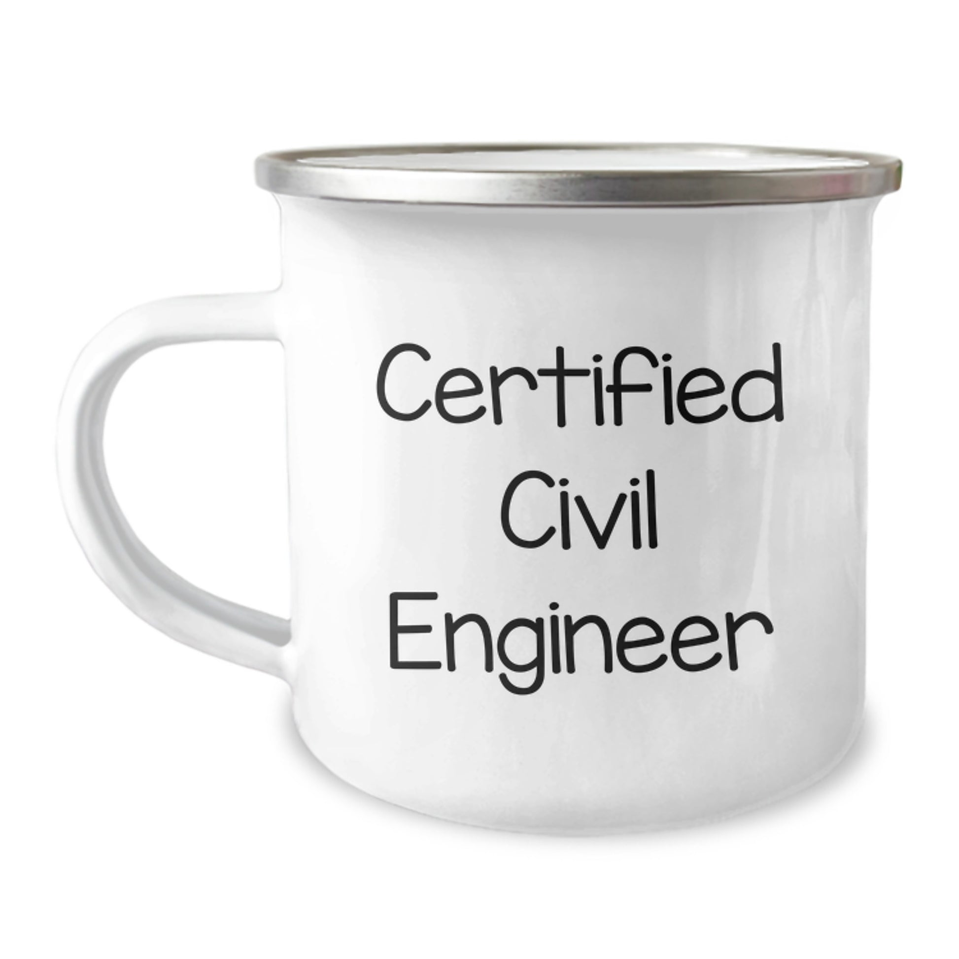 Funny Civil Engineer Gifts for Men, Valentine's Unique Gifts from Friends to Civil Engineer Men Camping Mug, Certified Civil Engineer Quote, 12 oz Stainless Steel - Image 1