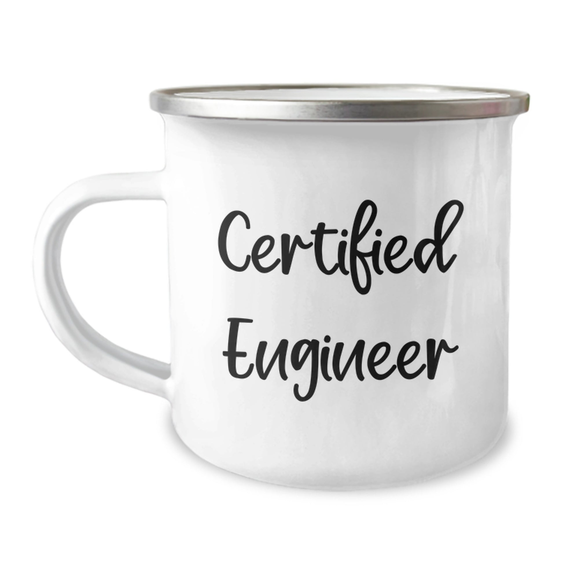 Funny Engineer Gifts for Him or Her - Camping Mug with Inspirational Quote, 12 oz Stainless Steel with Enamel Finish, Gifts from Friends for Graduation - Image 1