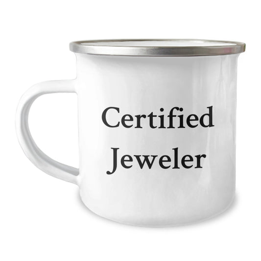 Funny Gifts from Jeweler to Men, Birthday Unique Gifts for Jeweler Lover, Camping Mug - Image 1