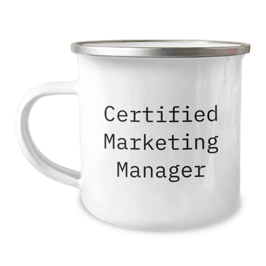 Funny Motivational Gifts from Marketing Manager Friends for Birthday Unique Coffee Mugs, Certified Marketing Manager Mug, Marketing Manager Gifts for Men - Image 1