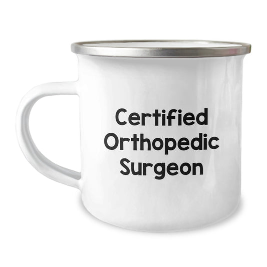 Funny Orthopedic Surgeon Gifts, Birthday Unique Gifts for Men, Camping Mug, Quote: 'Life is a series of near misses and minor setbacks' - Image 1