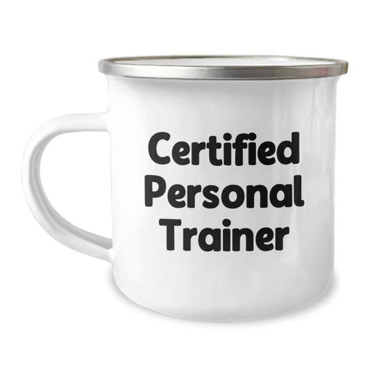 Funny Quote Gifts from Friends for Men Personal Trainer Camping Mug 12 oz Stainless Steel - Image 1