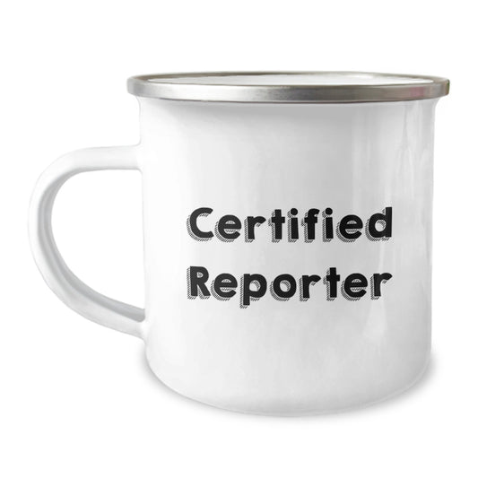 Funny Reporter Gifts for Men from Family - Inspirational Camping Mug for Graduation - Image 1