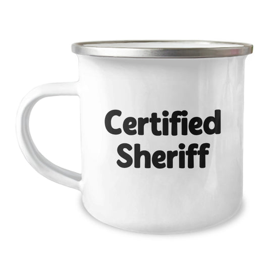 Funny Sheriff Gifts for Men Birthday Unique Items - Camping Mug with 'I'm the Sheriff' Quote - Image 1