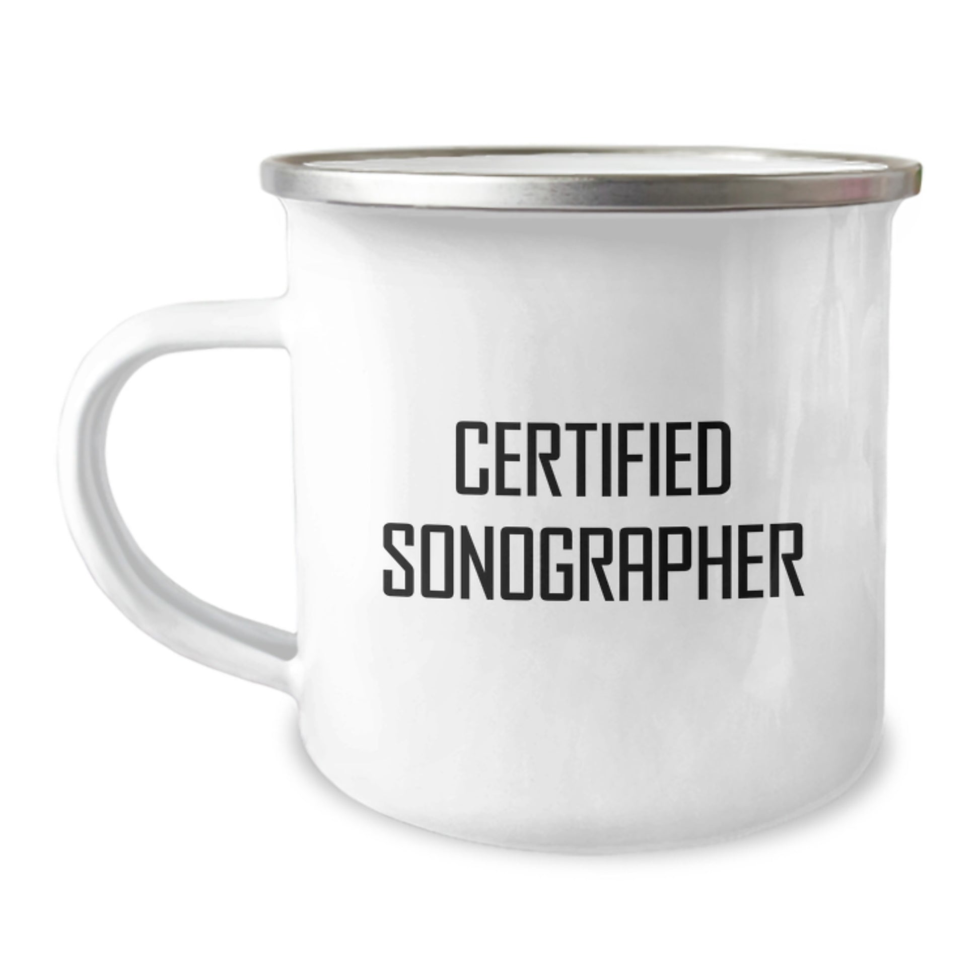 Funny Certified Sonographer Gifts from Friends Birthday Unique Gifts for Men Sonographer Camping Mug - Image 1