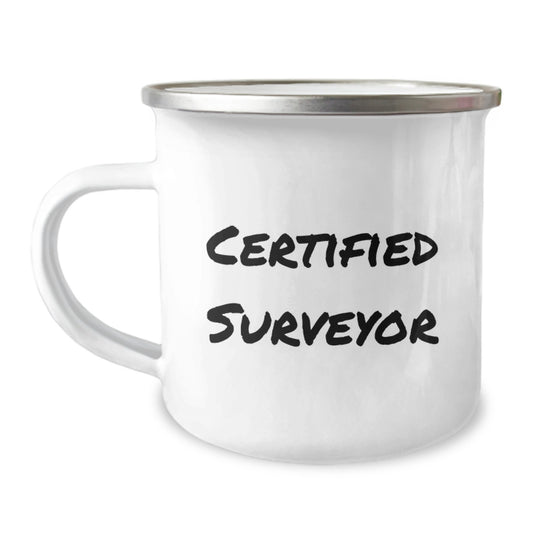 Funny Gifts from Men to Certified Surveyors Graduation Unique Surveyor Mugs for Camping, Excellent Surveyor Gifts for Women, Friends, Family, and Coworkers - Image 1