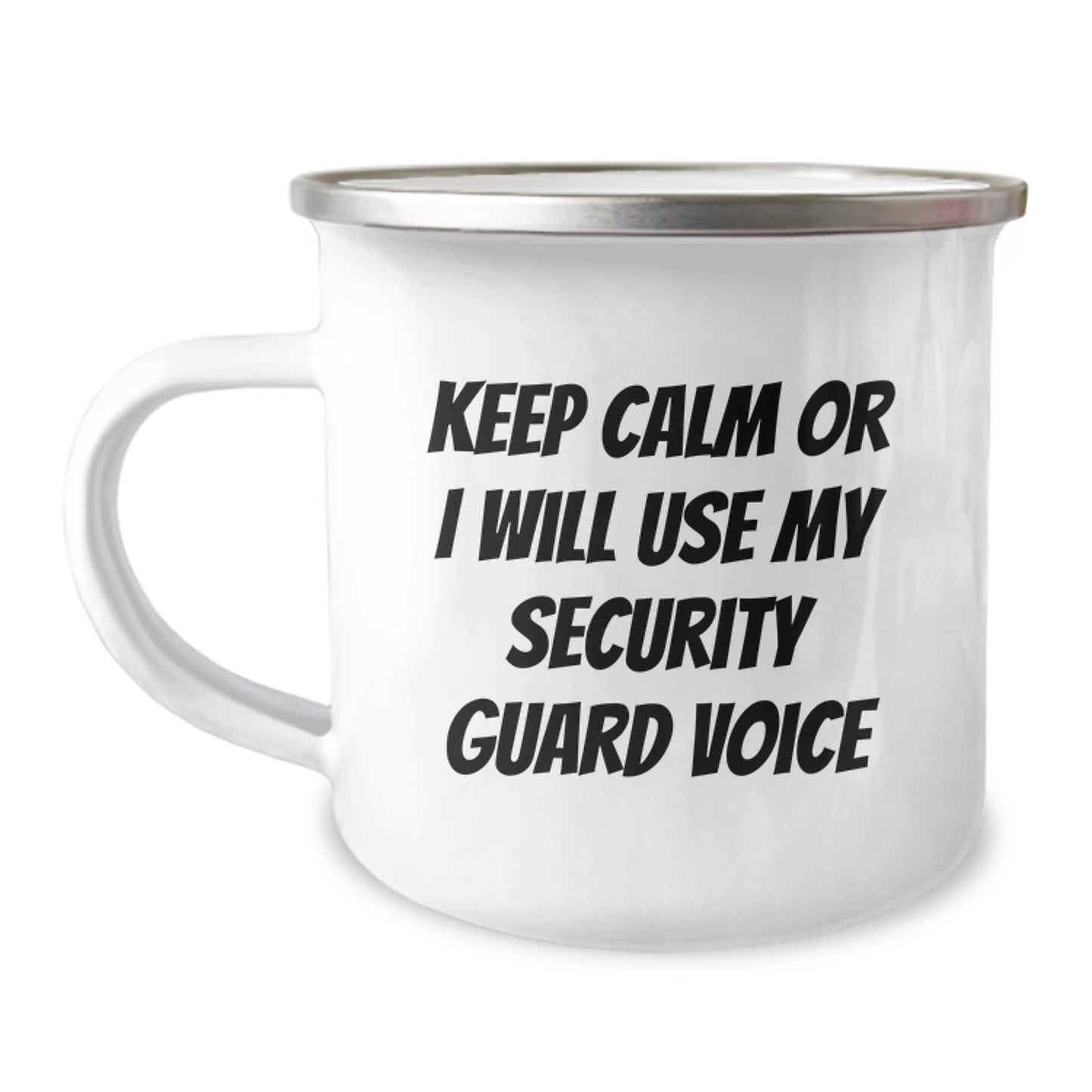 Funny Security Guard Gifts from Family for Security Guard Men Keep Calm Or I Will Use My Security Guard Voice Unique Birthday Unique Gifts - Image 1