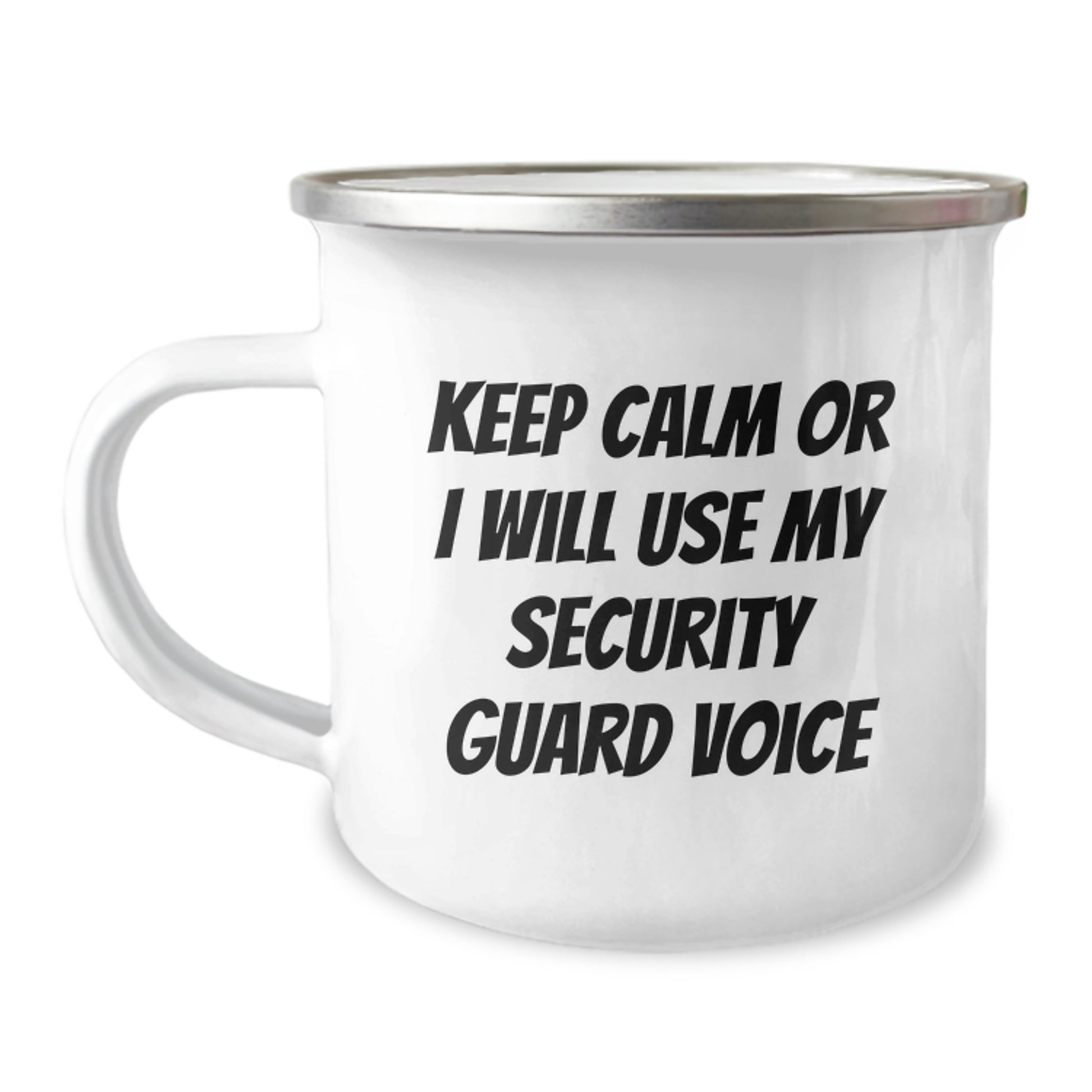 Funny Security Guard Gifts from Family for Security Guard Men Keep Calm Or I Will Use My Security Guard Voice Unique Birthday Unique Gifts - Image 1