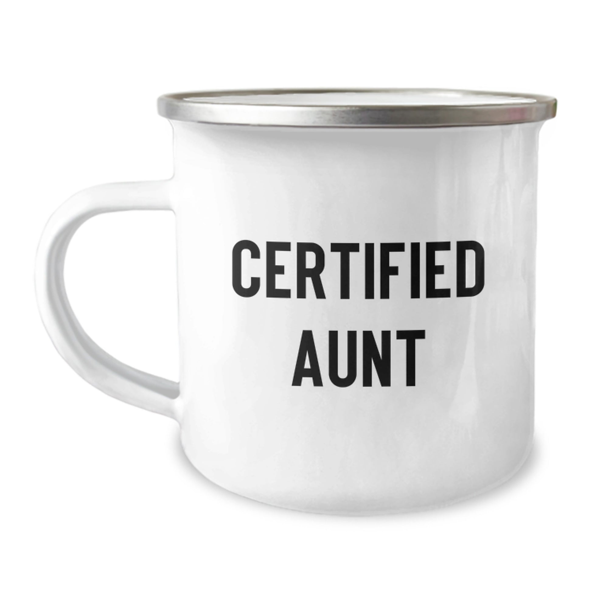 Funny Gifts from Men to Aunt, Unique Camping Mug, Certified Aunt, Valentine's Unique Gifts - Image 1