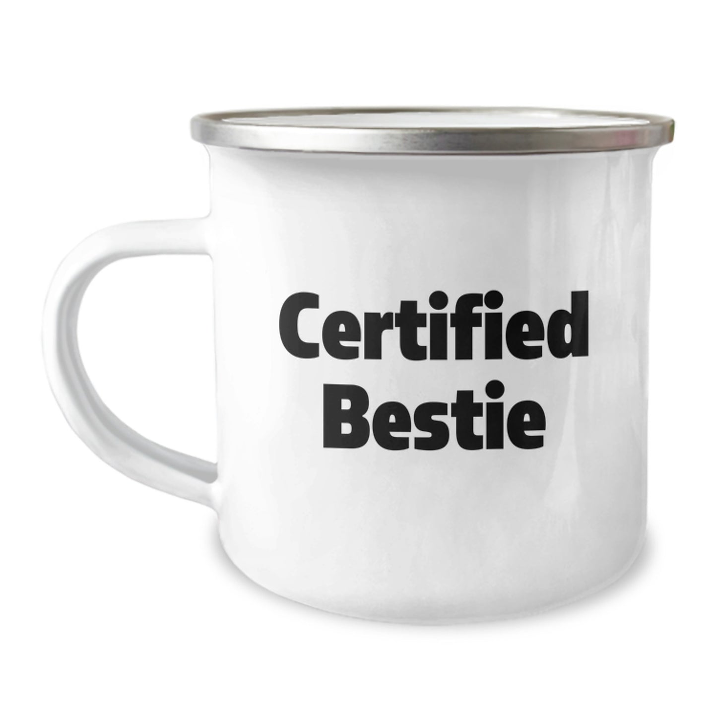 Funny Bestie Gifts from Friends - Christmas Unique Bestie Camping Mug, Quote Certified Bestie - Bestie Coffee Mug - Image 1