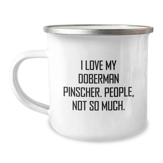 Funny Doberman Pinscher Dog Christmas Unique Gifts - Camping Mug, Gifts from Men, Women, Friends, Coworkers, Family, for Doberman Pinscher Dog, Men, Women, Friends, Family - Image 1