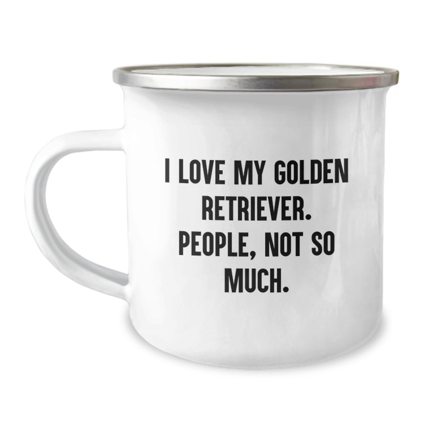 Golden Retriever Dog Lover's Camping Mug - Funny Quote Gift from Men to Women for Valentine's - Image 1