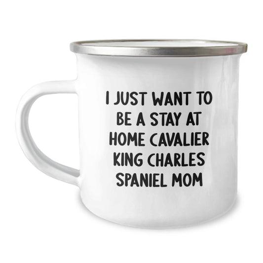 Cavalier King Charles Spaniel Dog Gifts from Mom to Daughter - Funny Camping Mug for Stay at Home Mom - Image 1