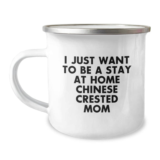 Funny Chinese Crested Dog Camping Mug Gifts from Mom to Chinese Crested Dog Lover, Christmas Unique Gifts for Chinese Crested Dog Mom - Image 1