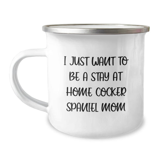 Cocker Spaniel Dog Mom Funny Camping Mug Gifts for Christmas from Friends - Image 1