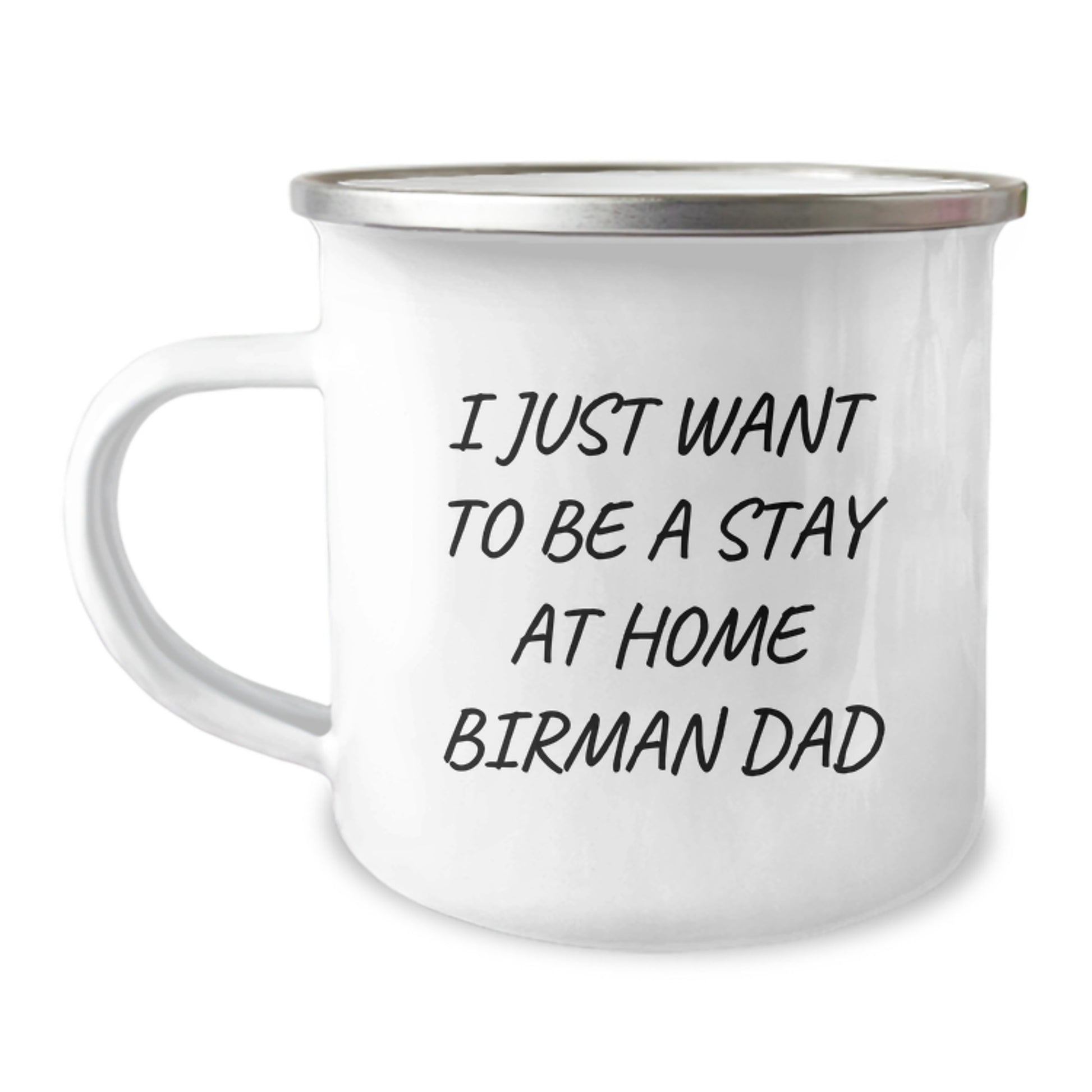 Funny Birman Cat Camping Mug Gifts from Men to Friends and Family as a Christmas Unique Present - Image 1