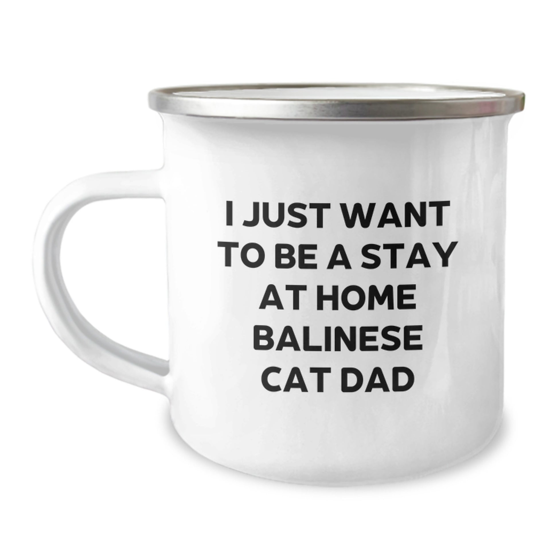 Balinese Cat Dad's Gift, Funny Camping Mug for Birthday, Gifts from Men, Gifts for Balinese Cat Lovers - Image 1