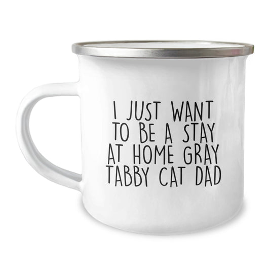 Funny Gray Tabby Cat Gifts from Dad for Christmas Unique Presents for Men Friends Family - Image 1