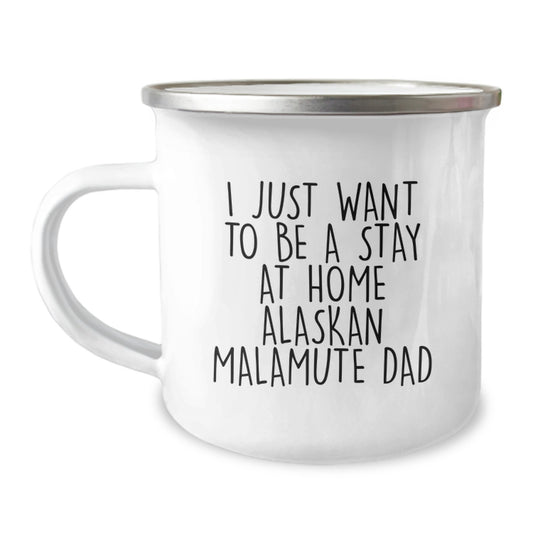 Alaskan Malamute Dog Lovers Gifts from Dad to Son Birthday Unique Camping Mug - Image 1