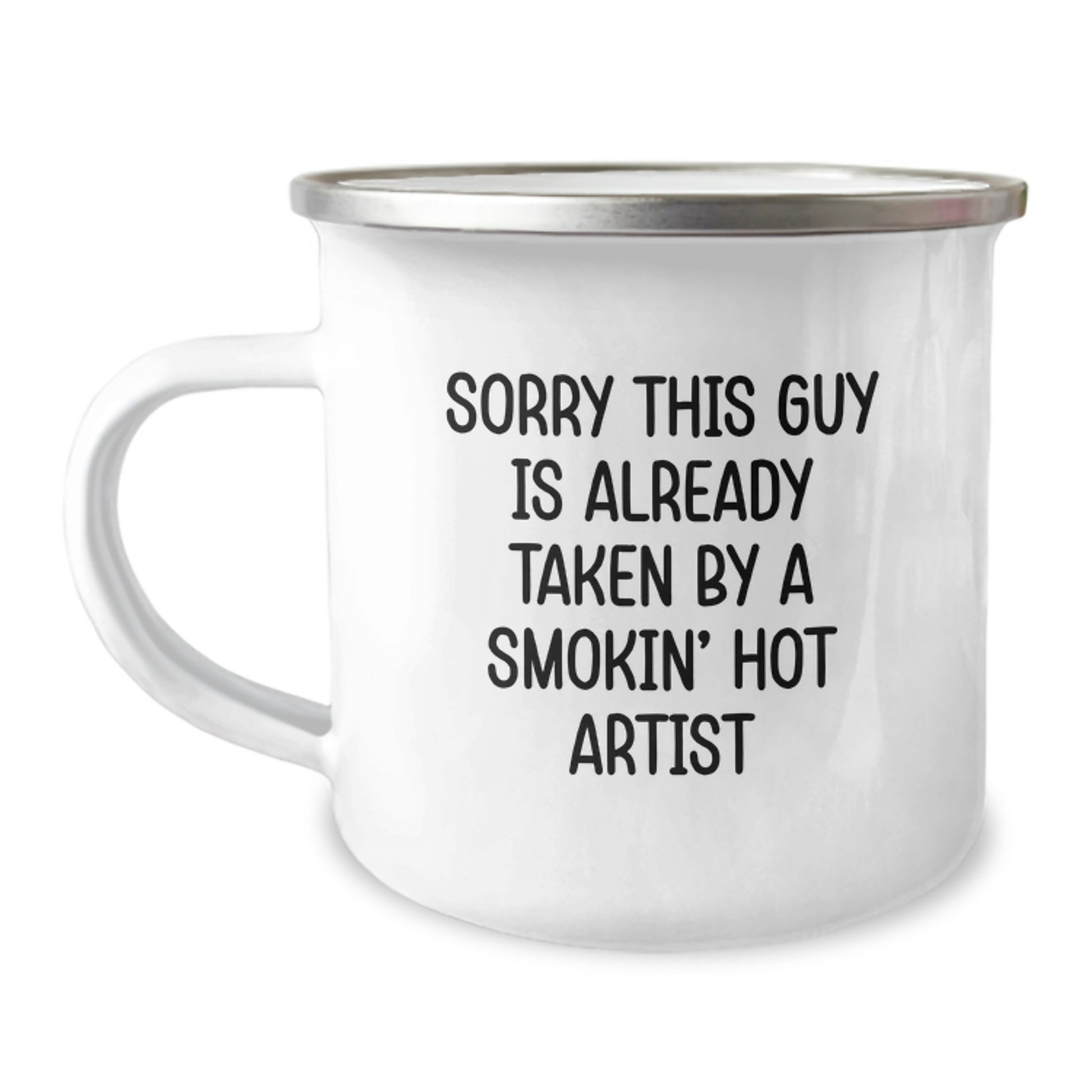 Funny Artist Gifts from Friends for Christmas - Sorry 'This Guy' Artist Camping Mug - Image 1