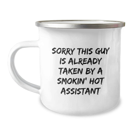 Funny Assistant Gifts for Coworkers, Friends, and Family - Christmas Unique Presents from Men - Smokin' Hot Assistant Camping Mug - Image 1