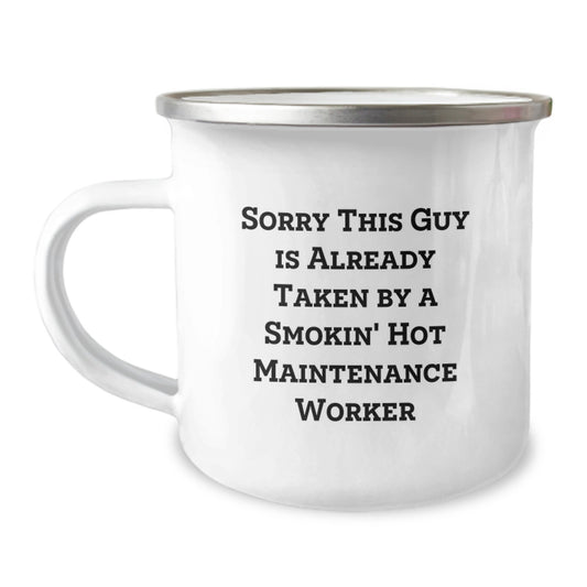 Funny Maintenance Worker Gifts for Men - Smokin' Hot Maintenance Worker Camping Mug for Christmas Unique Gifts - Image 1