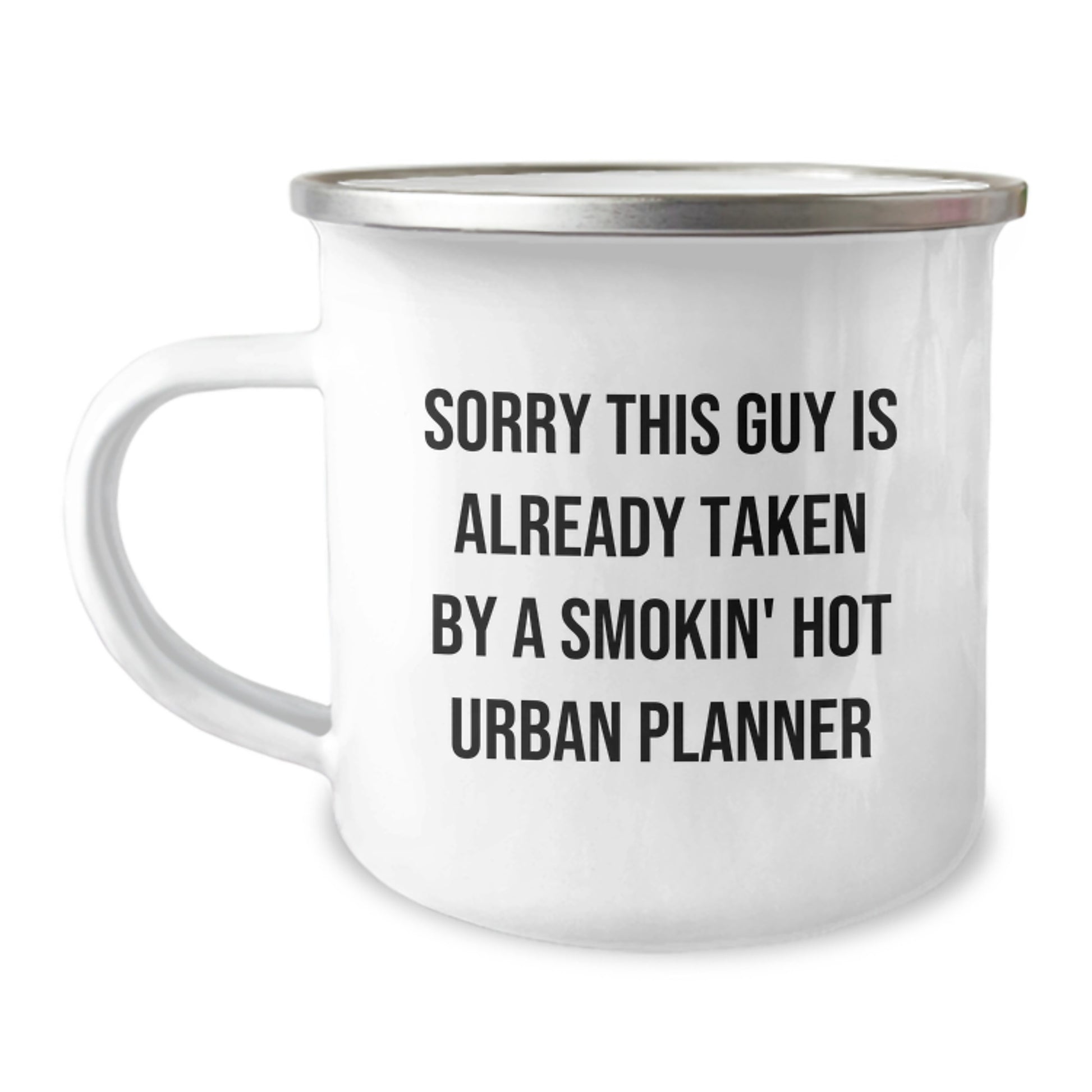 Funny Urban Planner Gifts from Friends to Smokin' Hot Urban Planner Camping Mug, Christmas Unique Presents for Women, Stainless Steel with Enamel Finish - Image 1