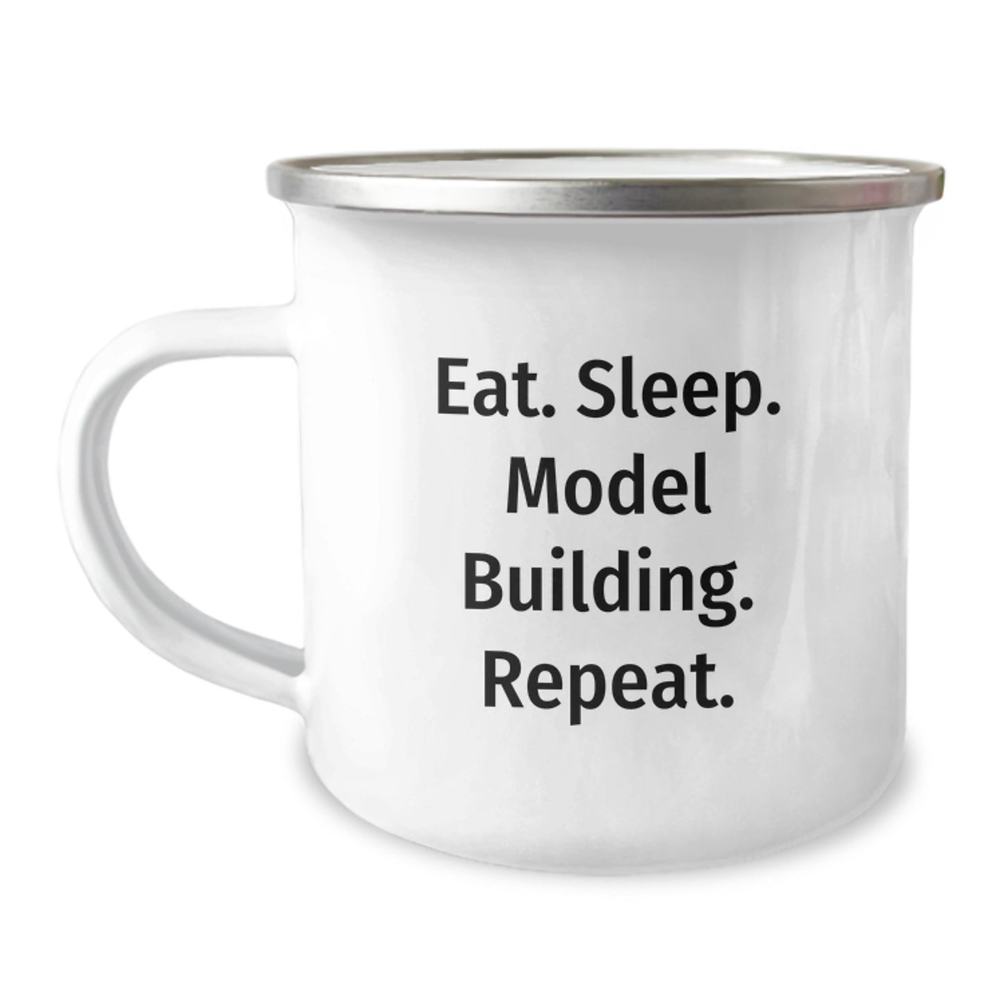 Funny Model Building Gifts for Him Birthday Unique Gifts from Family Camping Mug - Eat. Sleep. Model Building. Repeat. - Image 1