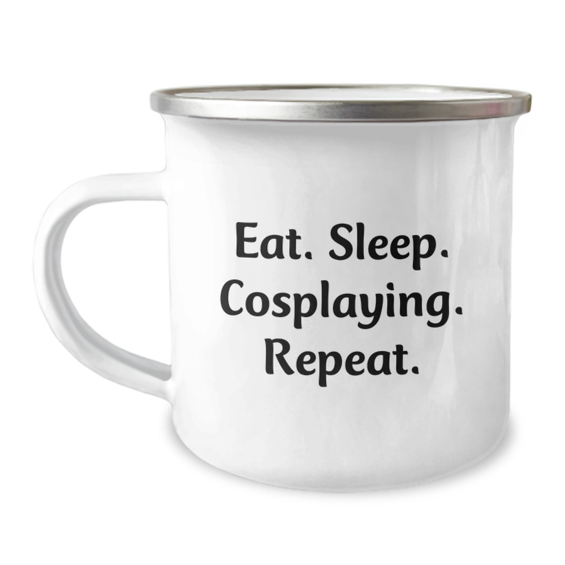 Funny Cosplaying Gifts for Cosplayers, Birthday Unique Gifts from Friends, Stainless Steel Enamel Camping Mug - Image 1