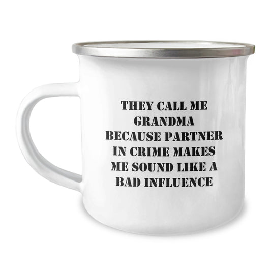 Funny Grandma Mugs for Camping Partner in Crime Christmas Unique Gifts from Family - Image 1
