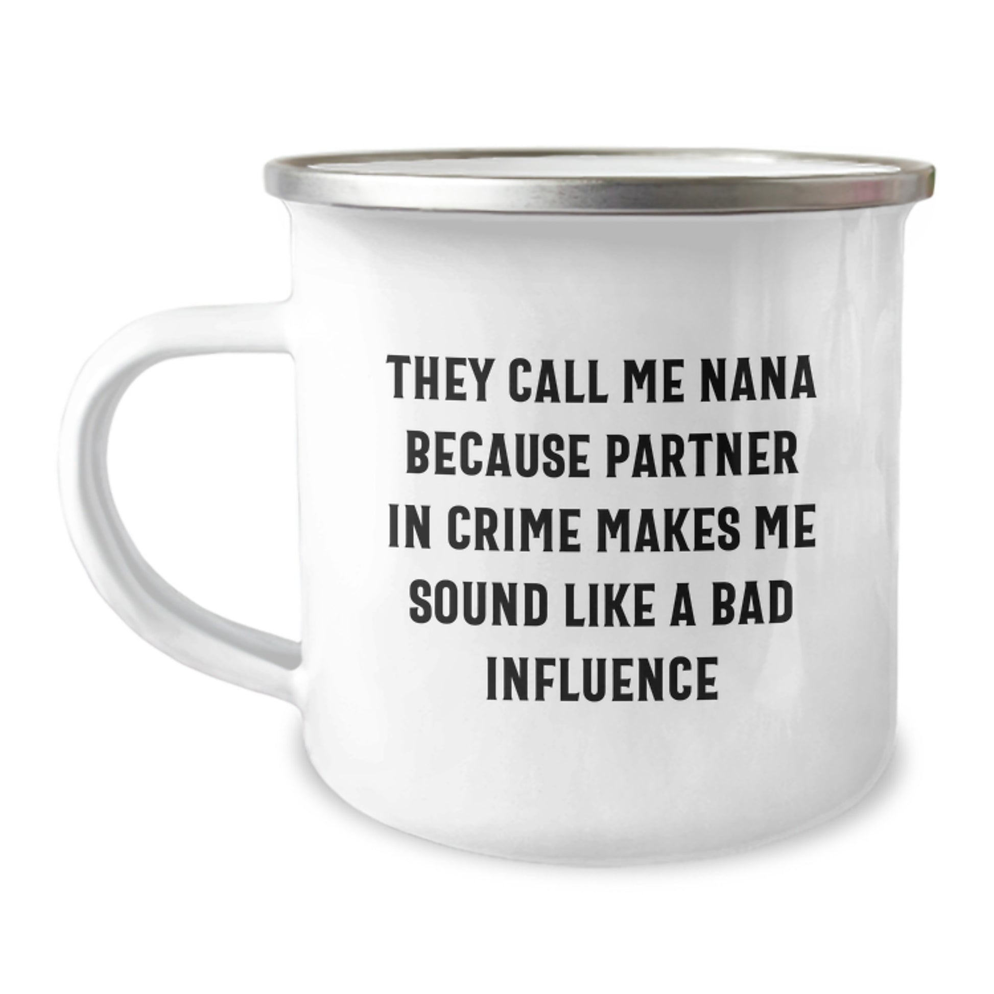 Funny Nana Gifts from Family, Christmas Unique Gifts for Nana, 12 oz Stainless Steel Camping Mug - Image 1