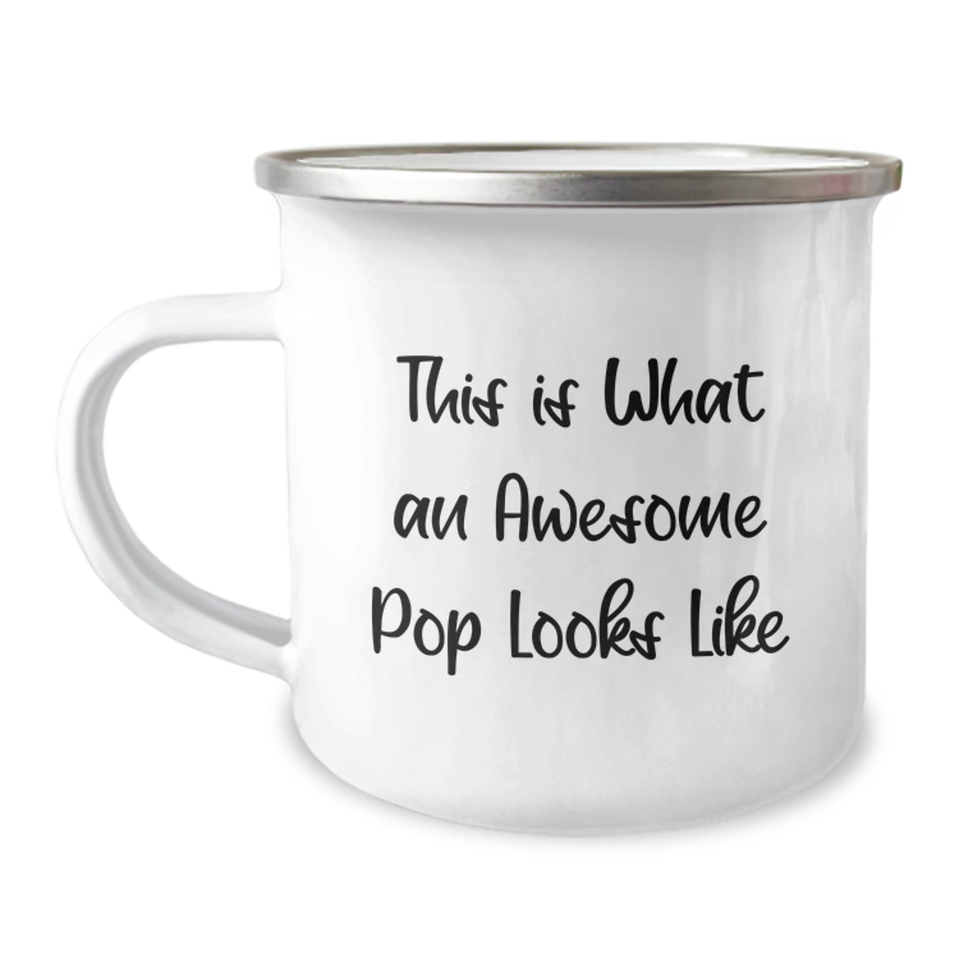 Funny Pop Gift Ideas for Christmas - Camping Mug with 'This Is What An Awesome Pop Looks Like' Quote - Gifts from Men, Women, or Friends - Image 1