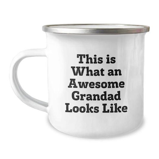 Funny Grandad Gifts for Men, Grandad Camping Mug, This Is What An Awesome Grandad Looks Like, Unique Christmas Unique Gifts from Family - Image 1