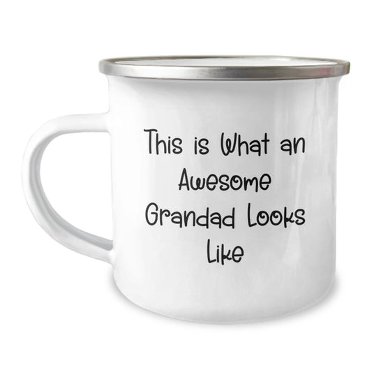 Grandad Camping Mug, Funny Quote Gifts from Family for Grandad, Christmas Unique Gifts for Husband, Grandad Enthusiast Mug - Image 1
