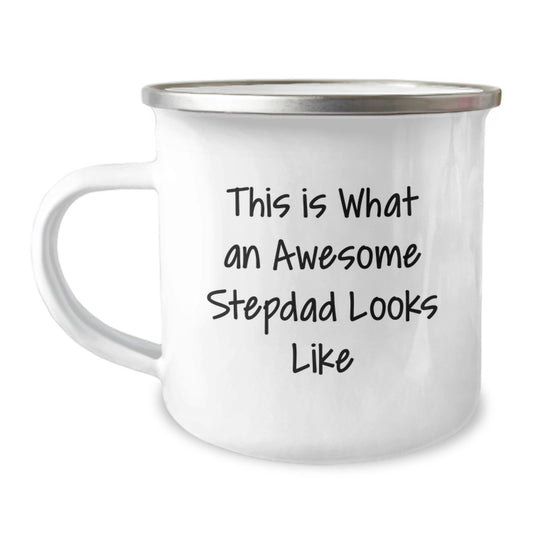 Funny Stepdad Gifts, This Is What An Awesome Stepdad Looks Like, Camping Mug, Graduation Unique Gifts from Men to Stepdad - Image 1