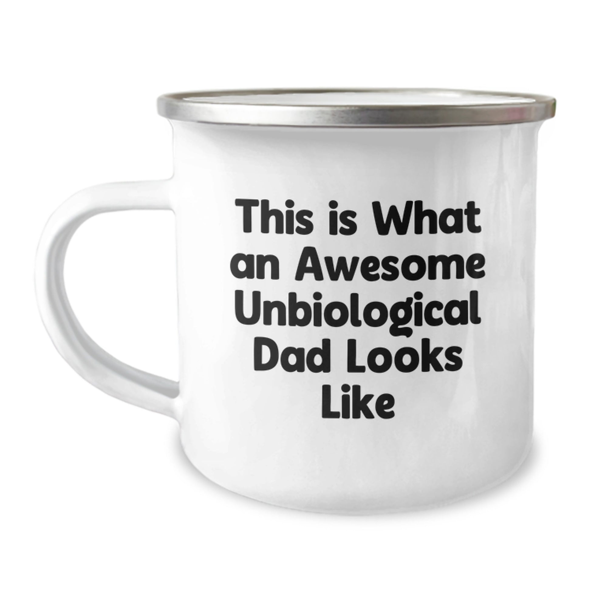 Funny Unbiological Dad Gifts, Camping Mug for Men, 'This Is What An Awesome Unbiological Dad Looks Like' Quote, Graduation Unique Gifts from Friends, Coworkers, Family - Image 1