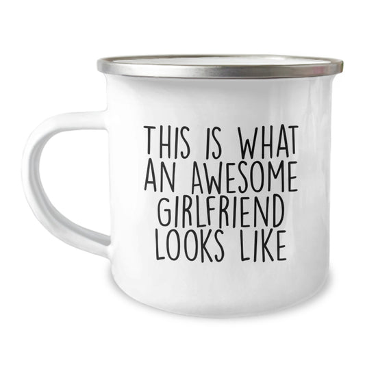 Gifts from Men for Sweetheart - This Is What An Awesome Sweetheart Looks Like, 12 oz Stainless Steel Camping Mug - Graduation Unique Gifts - Image 1