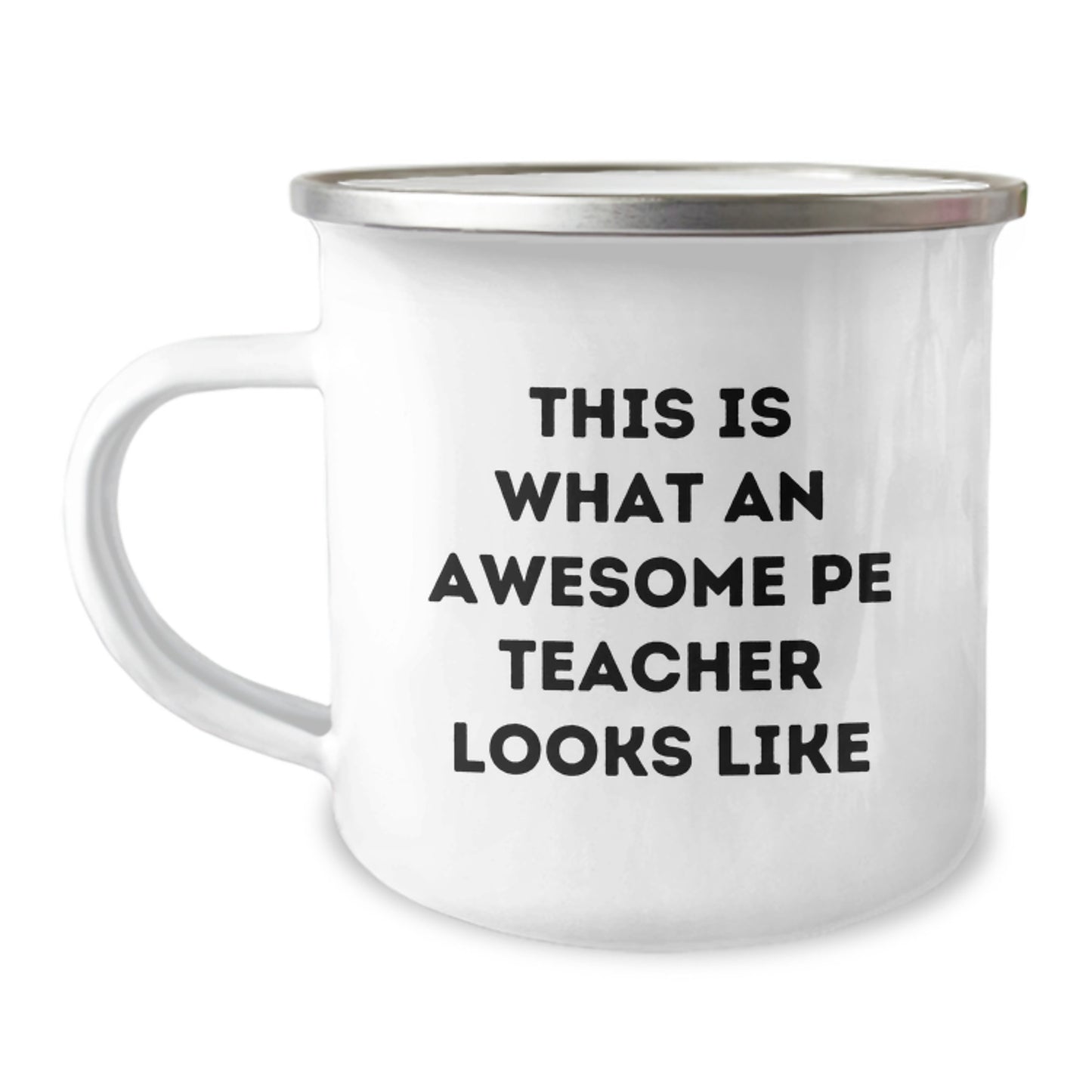 Funny PE Teacher Gifts for Men - Camping Mug, This Is What An Awesome PE Teacher Looks Like, Birthday Unique Gifts from Friends to PE Teacher - Image 1