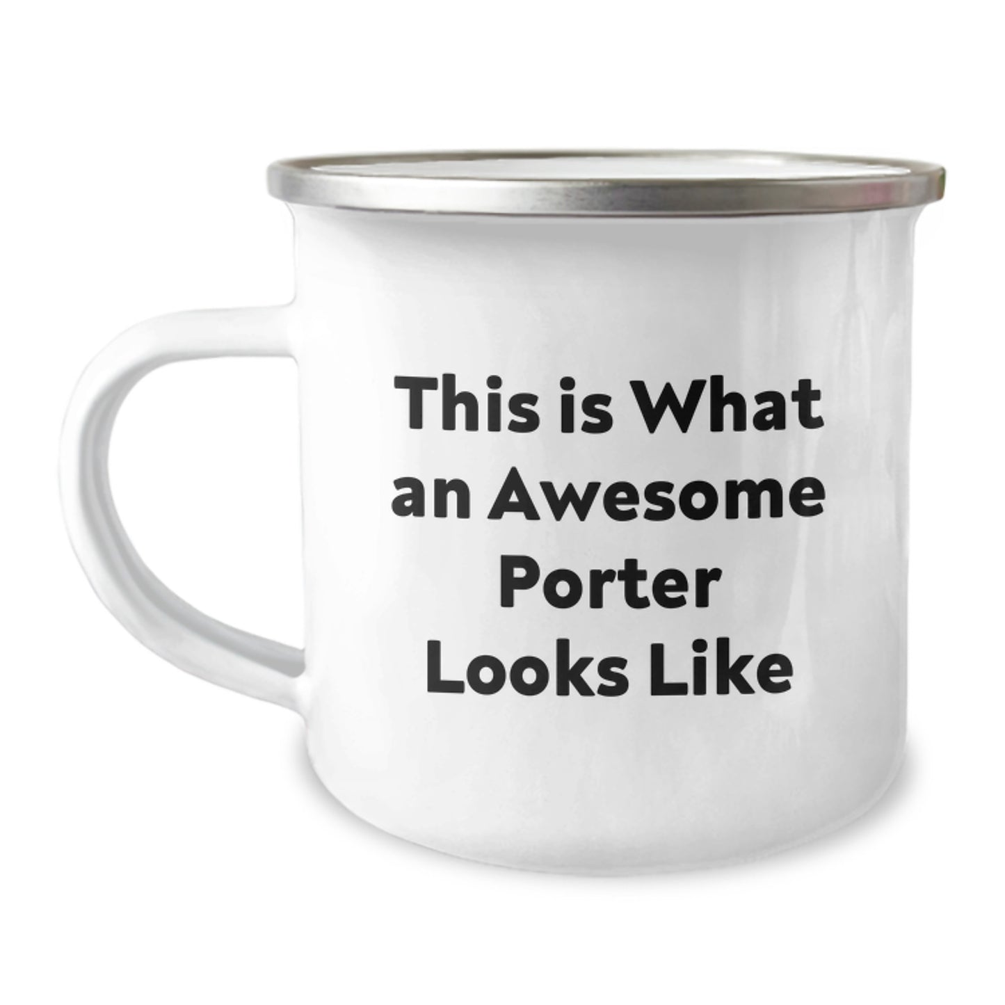 Funny Porter Gifts from Men for Their Awesome Porter on Valentine's - This Is What An Awesome Porter Looks Like Camping Mug - Image 1