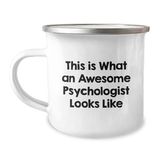 Funny Psychologist Gifts from Friends for Birthday Unique Gifts - This Is What An Awesome Psychologist Looks Like Camping Mug - Image 1