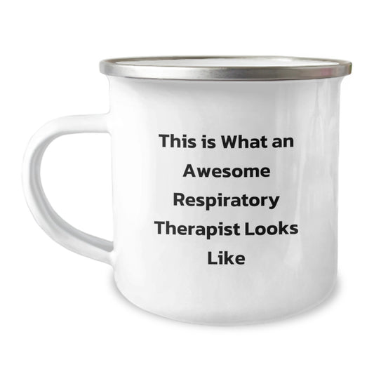 Funny Respiratory Therapist Gifts for Men, Unique Birthday Unique Gifts from Friends for Coworkers, Camping Mug with Inspirational Quote, This Is What An Awesome Respiratory Therapist Looks Like - Image 1