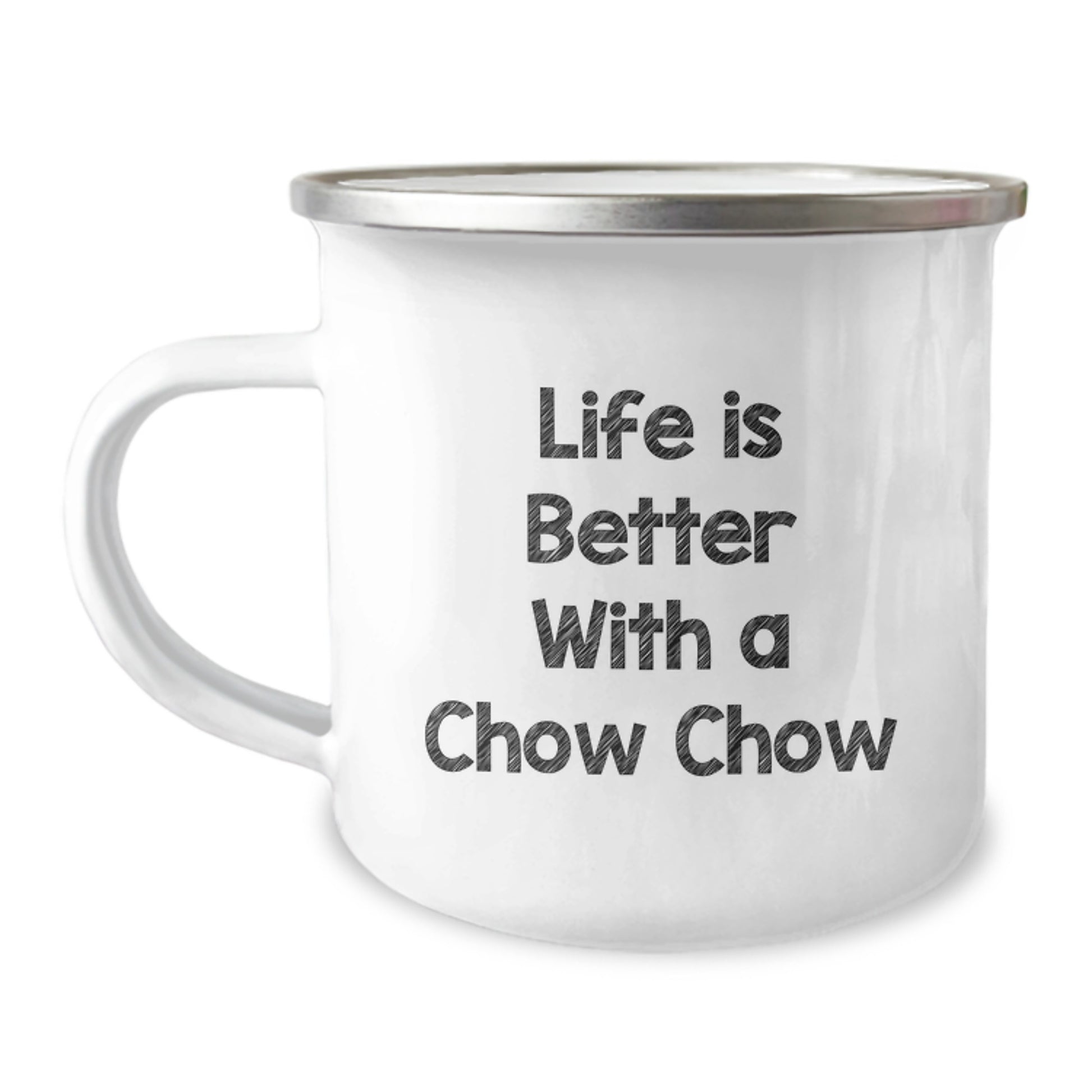 Funny Chow Chow Dog Gifts from Friends for Graduation Unique Gifts, Camping Mug with Quote Life Is Better With A Chow Chow - Image 1