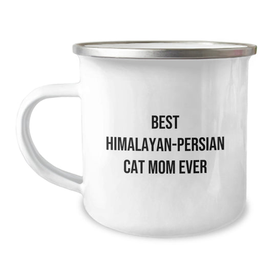 Funny Himalayan-Persian Cat Mom Gifts for Birthday Unique Camping Mug, Gifts from Family for Best Himalayan-Persian Cat Mom Ever, Stainless Steel with Enamel Finish - Himalayan-Persian Cat Mom Lover - Image 1