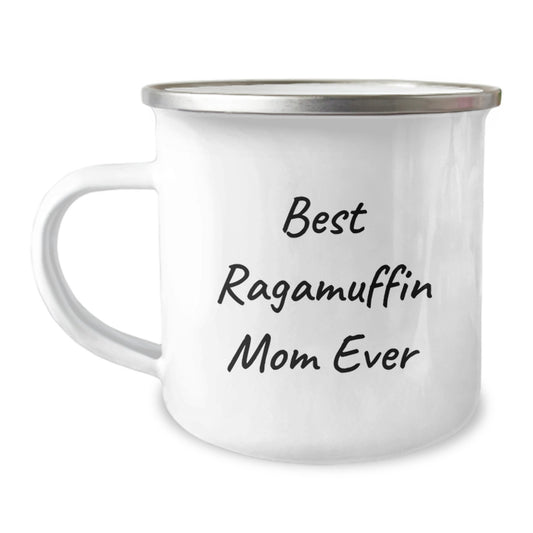 Gifts from Family for Ragamuffin Cat Lovers, Birthday Unique Gifts, Funny 'Best Ragamuffin Mom Ever' Camping Mug for Men Women Friends Coworkers - Image 1