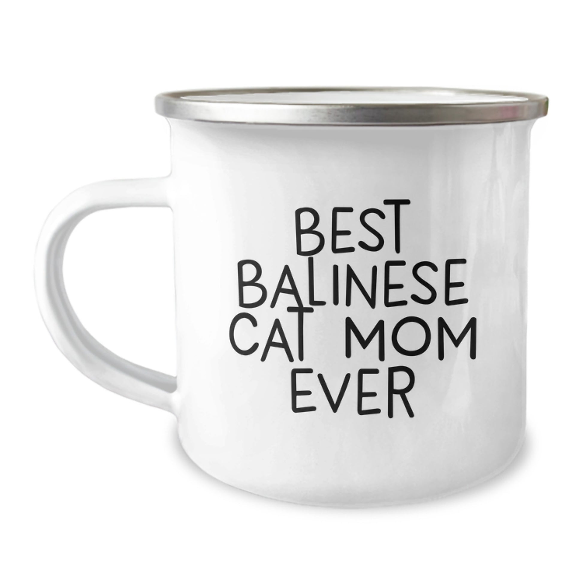 Funny Balinese Cat Gifts from Mom for Birthday Unique Gifts - Best Balinese Cat Mom Ever Camping Mug - Image 1