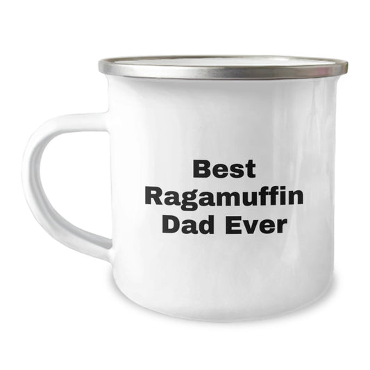 Ragamuffin Cat Lover's Camping Mug, Best Dad Ever, Funny Gift for Friends, Family, or Coworkers on Birthday - Gifts from Men, Women, or Family - Image 1